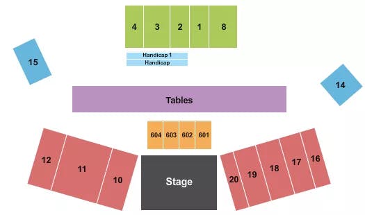CALIFORNIA MID STATE FAIR GROUNDS ENDSTAGE 3 Seating Map Seating Chart