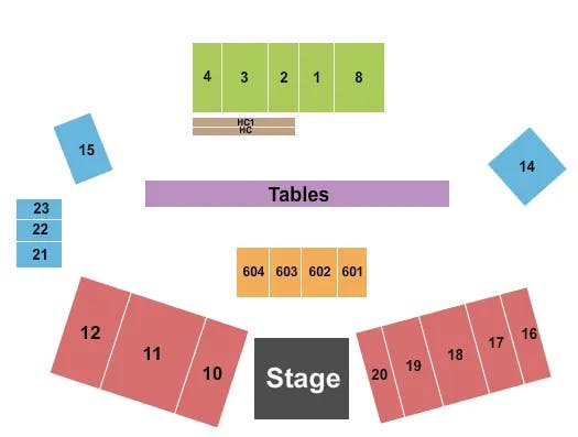 CALIFORNIA MID STATE FAIR GROUNDS DWIGHT YOAKAM Seating Map Seating Chart