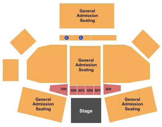 CALIFORNIA MID STATE FAIR GROUNDS ENDSTAGE GA Seating Map Seating Chart