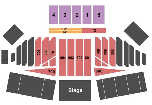 CALIFORNIA MID STATE FAIR GROUNDS LOS TIGRES DEL NORTE Seating Map Seating Chart