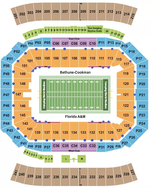  FLORIDA CLASSIC Seating Map Seating Chart