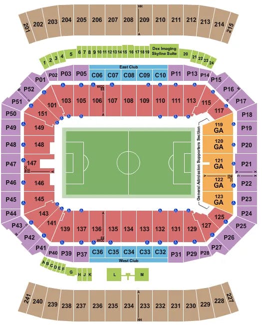  SOCCER Seating Map Seating Chart