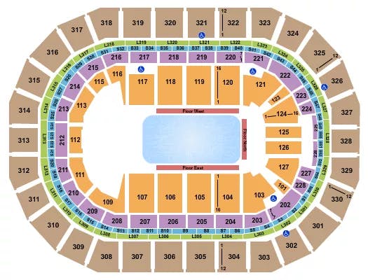  DISNEY ON ICE Seating Map Seating Chart