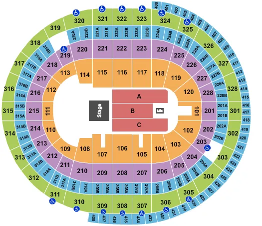  BLUE RODEO Seating Map Seating Chart