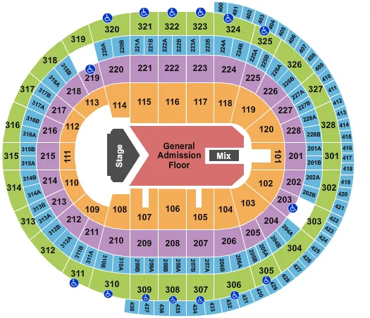  CHANCE THE RAPPER Seating Map Seating Chart