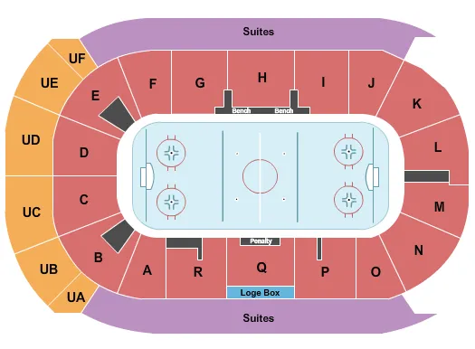 CO OP PLACE HOCKEY Seating Map Seating Chart