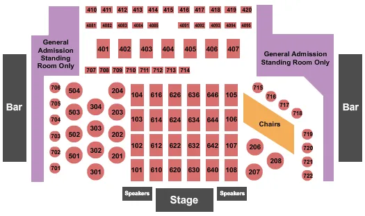 CANYON CLUB AGOURA HILLS ENDSTAGE RSVD TABLES 4 Seating Map Seating Chart