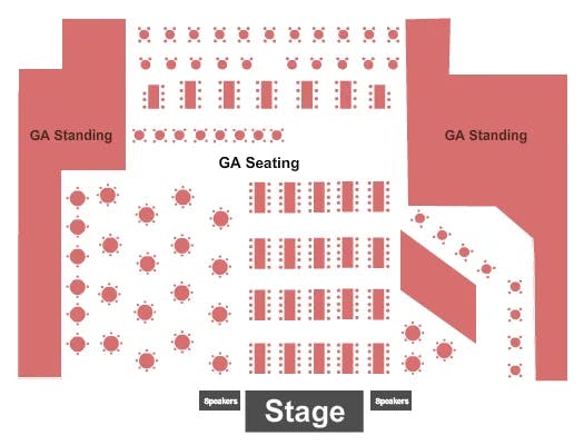 CANYON CLUB AGOURA HILLS GA SEATED GA STANDING Seating Map Seating Chart