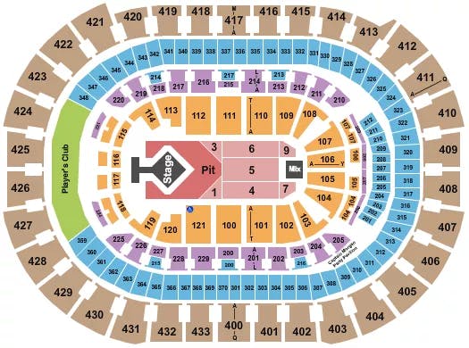  BLINK 182 Seating Map Seating Chart