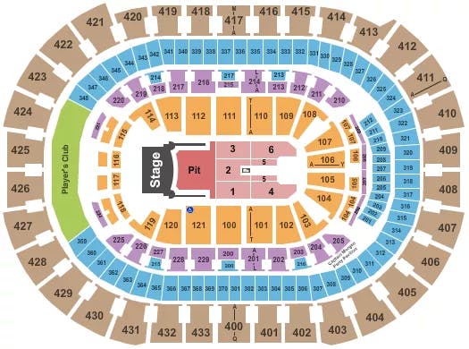  GRETA VAN FLEET Seating Map Seating Chart