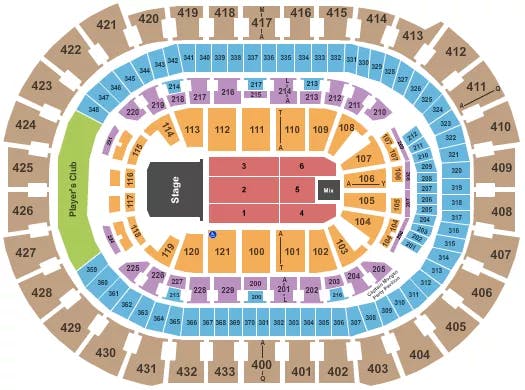  JINGLE BALL Seating Map Seating Chart