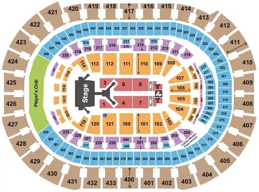  JONAS BROTHERS Seating Map Seating Chart