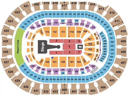  ROMEO SANTOS Seating Map Seating Chart