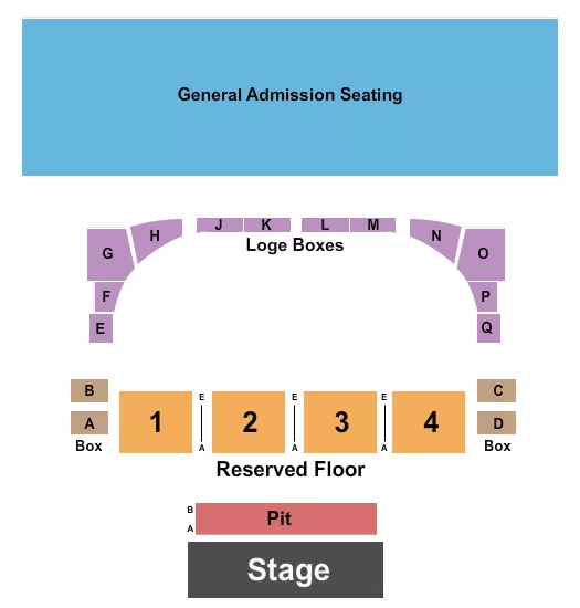 CAPITOL THEATRE WHEELING ENDSTAGE GA Seating Map Seating Chart