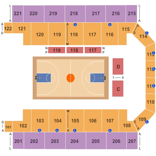  BASKETBALL Seating Map Seating Chart