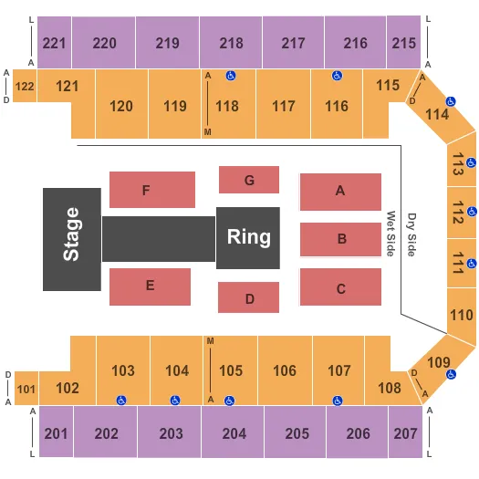  WWE Seating Map Seating Chart