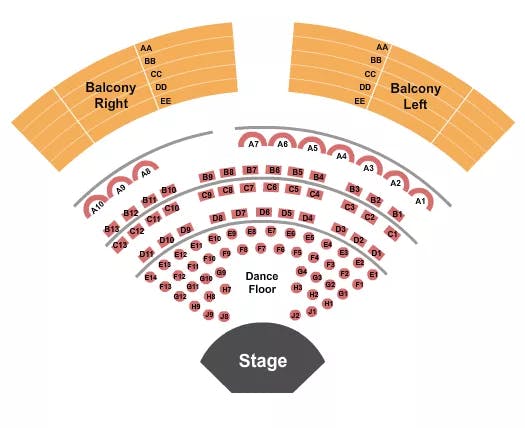  ENDSTAGE DANCE FLOOR Seating Map Seating Chart