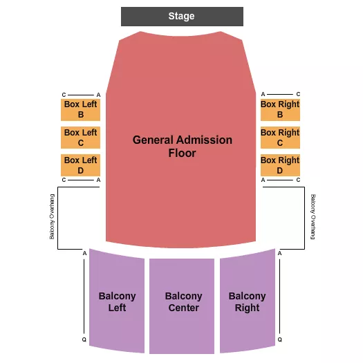  ENDSTAGE GA Seating Map Seating Chart