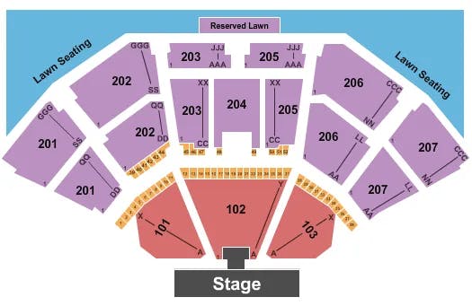  T STAGE Seating Map Seating Chart