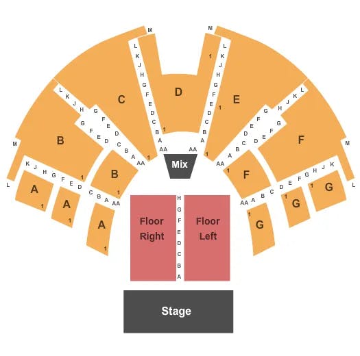  ENDSTAGE Seating Map Seating Chart