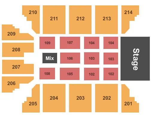  BILL GAITHER Seating Map Seating Chart