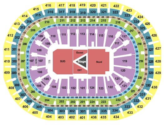  CENTER STAGE Seating Map Seating Chart