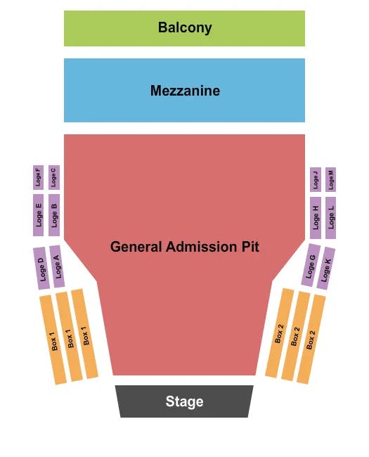 CENTRE IN THE SQUARE ONTARIO ENDSTAGE GA PIT Seating Map Seating Chart