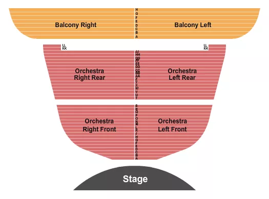 CENTURY II CONCERT HALL AT CENTURY II PERFORMING ARTS CONVENTION CENTER ENDSTAGE Seating Map Seating Chart