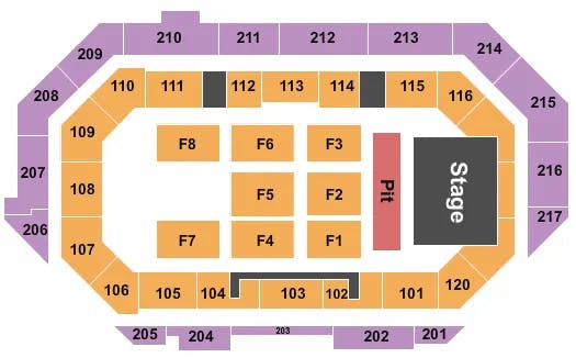  CHRIS YOUNG Seating Map Seating Chart