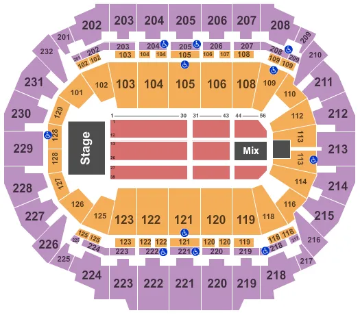  END STAGE Seating Map Seating Chart