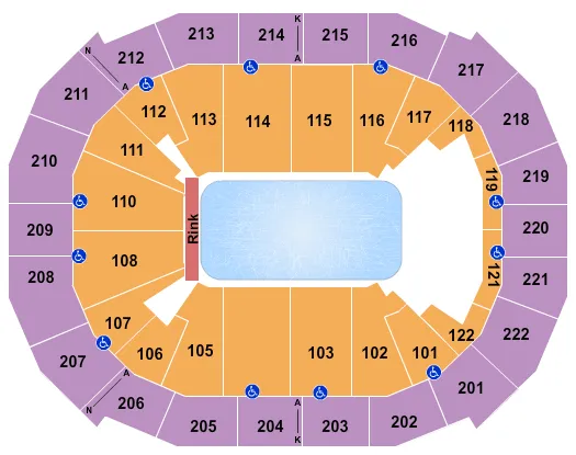  DISNEY ON ICE1 Seating Map Seating Chart