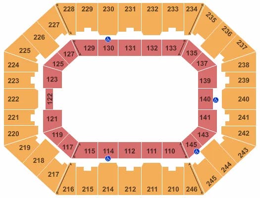 CHARLESTON COLISEUM CONVENTION CENTER CHARLESTON CIRCUS Seating Map Seating Chart