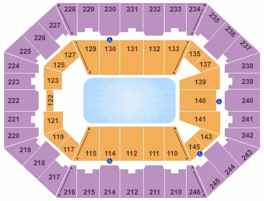 CHARLESTON COLISEUM CONVENTION CENTER CHARLESTON ICE Seating Map Seating Chart