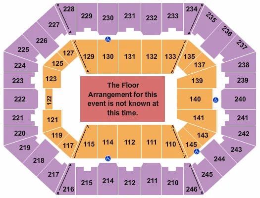 CHARLESTON COLISEUM CONVENTION CENTER CHARLESTON GENERIC FLOOR Seating Map Seating Chart