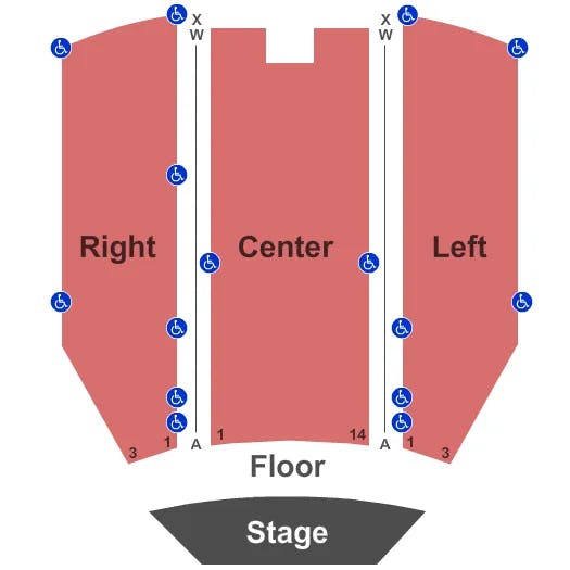 CHARLESTON COLISEUM CONVENTION CENTER CHARLESTON THEATER Seating Map Seating Chart