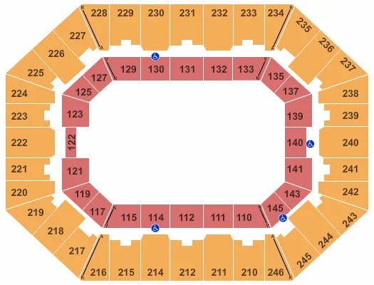 CHARLESTON COLISEUM CONVENTION CENTER CHARLESTON OPEN FLOOR Seating Map Seating Chart