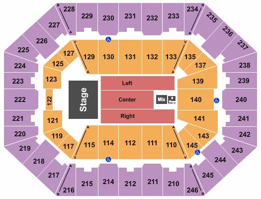 CHARLESTON COLISEUM CONVENTION CENTER CHARLESTON THE JUDDS Seating Map Seating Chart