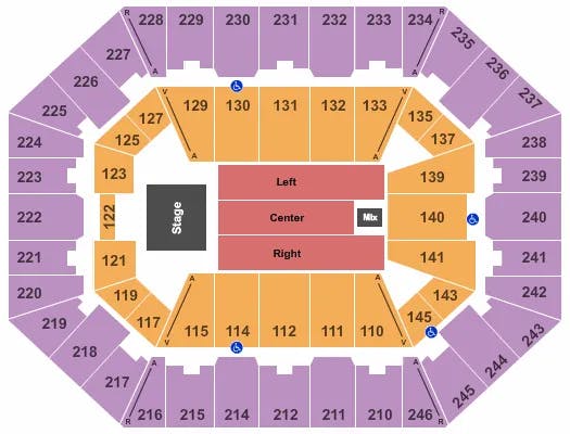 CHARLESTON COLISEUM CONVENTION CENTER CHARLESTON ZZ TOP Seating Map Seating Chart