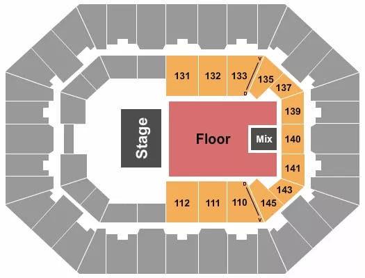 CHARLESTON COLISEUM CONVENTION CENTER CHARLESTON HALF HOUSE Seating Map Seating Chart