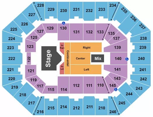 CHARLESTON COLISEUM CONVENTION CENTER CHARLESTON KOE WETZEL Seating Map Seating Chart