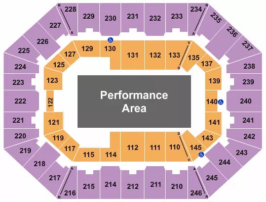 CHARLESTON COLISEUM CONVENTION CENTER CHARLESTON MONSTER JAM Seating Map Seating Chart