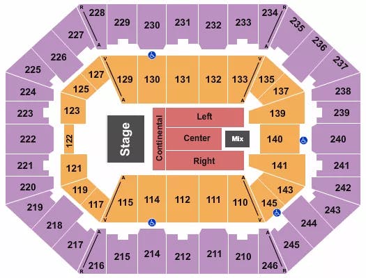 CHARLESTON COLISEUM CONVENTION CENTER CHARLESTON ENDSTAGE 4 Seating Map Seating Chart