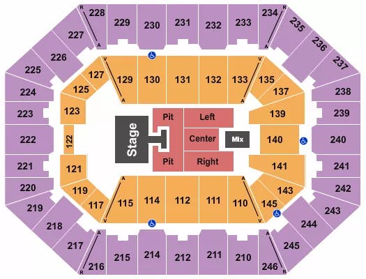 CHARLESTON COLISEUM CONVENTION CENTER CHARLESTON JORDAN DAVIS Seating Map Seating Chart