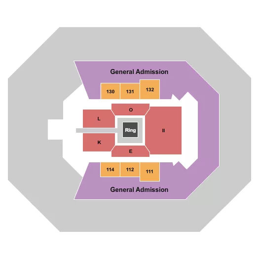 CHARLESTON COLISEUM CONVENTION CENTER CHARLESTON TOUGHMAN Seating Map Seating Chart