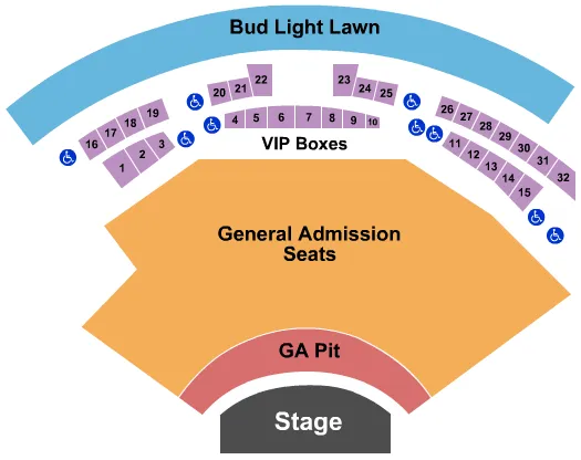  ALL GA RSVD BOXES Seating Map Seating Chart