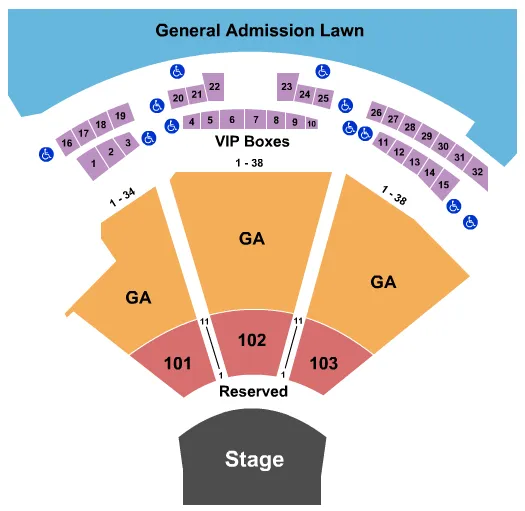  ENDSTAGE GA Seating Map Seating Chart