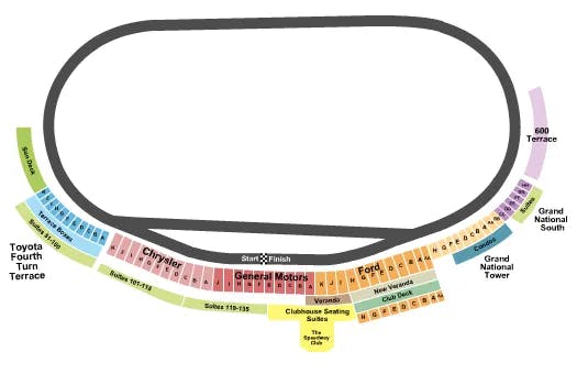  RACING 2 Seating Map Seating Chart