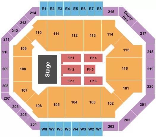  ENDSTAGE 2 Seating Map Seating Chart