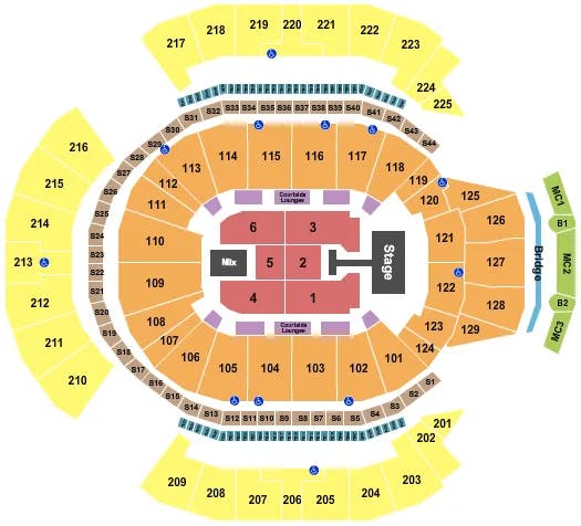  DEPECHE MODE Seating Map Seating Chart