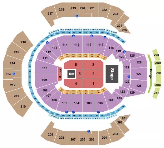  ENDSTAGE 3 Seating Map Seating Chart